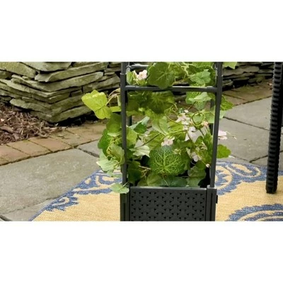 Ultimate Innovations Square Self-Watering Tower with Trellis Teal 4 Ultimate Innovations Square Self-Watering Tower with Trellis Teal - Image 2