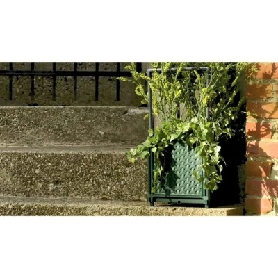 Ultimate Innovations Square Self-Watering Tower with Trellis Teal 7 Ultimate Innovations Square Self-Watering Tower with Trellis Teal - Image 5