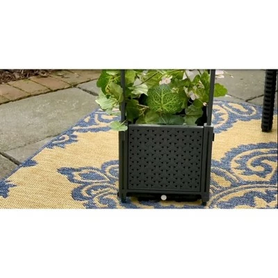 Ultimate Innovations Square Self-Watering Tower with Trellis Teal 8 Ultimate Innovations Square Self-Watering Tower with Trellis Teal - Image 6