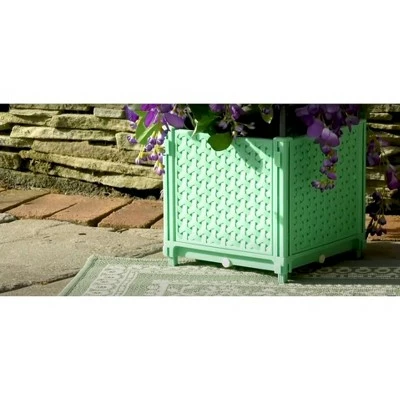 Ultimate Innovations Square Self-Watering Tower with Trellis Teal 9 Ultimate Innovations Square Self-Watering Tower with Trellis Teal - Image 7