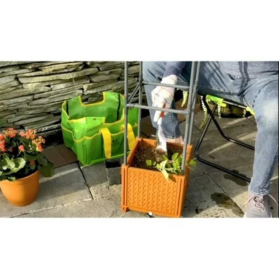 Ultimate Innovations Square Self-Watering Tower with Trellis Teal 10 Ultimate Innovations Square Self-Watering Tower with Trellis Teal - Image 8