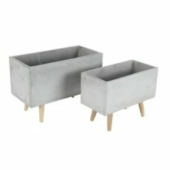 Olivia & May Set of 2 Contemporary Fiber Clay and Beech Wood Rectangular Box Planters - Olivia & Ma Dark Gray 13 Olivia & May Set of 2 Contemporary Fiber Clay and Beech Wood Rectangular Box Planters - Olivia & Ma Dark Gray -Cheap Planters Store unnamed file 2493