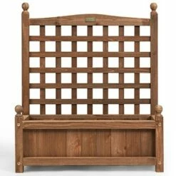 Costway 2 PCS Solid Wood Planter Box with Trellis Weather-Resistant 25"x11"x30" -Cheap Planters Store unnamed file 2531