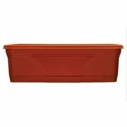 Southern Patio 36 In Medallion Hanging Windowsill Garden Box Planter, Terracotta
