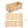 Costway Rectangle Wood Flower Planter Box Portable Raised Vegetable Patio Lawn Garden folding -Cheap Planters Store unnamed file 2558