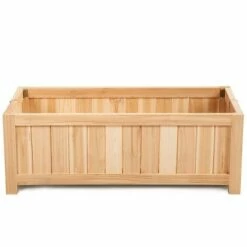 Costway Rectangle Wood Flower Planter Box Portable Raised Vegetable Patio Lawn Garden folding -Cheap Planters Store unnamed file 2566