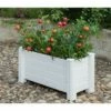 Gardenised White Vinyl Traditional Fence Design Garden Bed Elevated Screwless Raised Planter Box -Cheap Planters Store unnamed file 2567