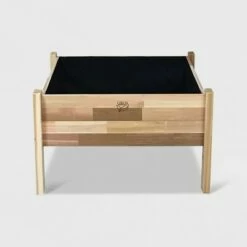 36" Elevated Rectangular Garden Bed Planter With Fitted Liner Cedar - GRO Products