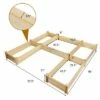 Costway Raised Garden Bed Wooden Garden Box Planter Container U-Shaped Bed 92.5x95x11in