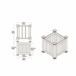 Cardiff Square Planter Box - White - Vita -Cheap Planters Store unnamed file 2593