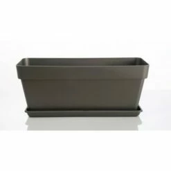 15.5" Indoor/Outdoor Modern Pac Rectangular Window Box Black - Alfresco Home LLC