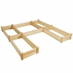 Costway Raised Garden Bed Wooden Garden Box Planter Container U-Shaped Bed 92.5x95x11in -Cheap Planters Store unnamed file 261