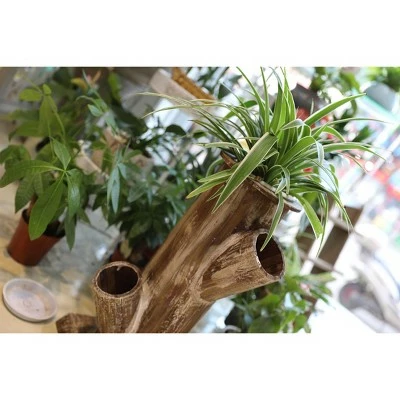 Gardenised Tree Stump Style Garden Tower Vertical Flower Planter with 4 Planting Slots 4 Gardenised Tree Stump Style Garden Tower Vertical Flower Planter with 4 Planting Slots - Image 2