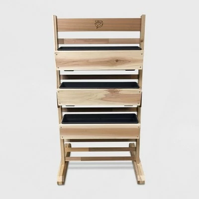 GRO Products 29pc Vertical Rectangular Garden Planter With Irrigation Slate Cedar 3 GRO Products 29pc Vertical Rectangular Garden Planter With Irrigation Slate Cedar