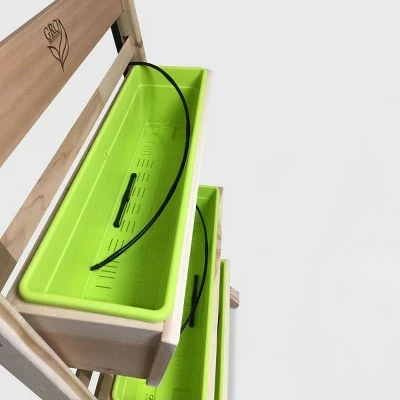 GRO Products 29pc Vertical Rectangular Garden Planter With Irrigation Slate Cedar 5 GRO Products 29pc Vertical Rectangular Garden Planter With Irrigation Slate Cedar - Image 3