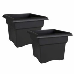 2pk Veranda Deck Box Square Planter Black - Bloem 9 2pk Veranda Deck Box Square Planter Black - Bloem -Cheap Planters Store unnamed file 2642