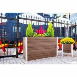 Vita Urbana Large Parklette Rectangular Planter - New England Arbors Espresso -Cheap Planters Store unnamed file 2646