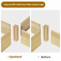 Costway Raised Garden Bed Wooden Garden Box Planter Container U-Shaped Bed 92.5x95x11in -Cheap Planters Store unnamed file 267