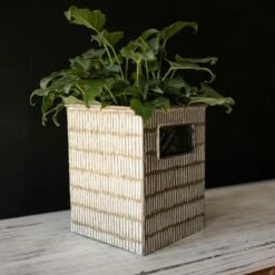 Flower Tin Brass Metal Planter - Foreside Home & Garden -Cheap Planters Store unnamed file 2689