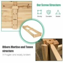 Costway Wooden Vegetable Raised Garden Bed Backyard Patio Grow Flowers Planter -Cheap Planters Store unnamed file 270