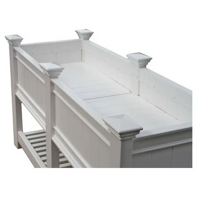 Cambridge Rectangular Planter And Ext Kit - White - Vita 3 Cambridge Rectangular Planter And Ext Kit - White - Vita