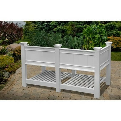 Cambridge Rectangular Planter And Ext Kit - White - Vita 4 Cambridge Rectangular Planter And Ext Kit - White - Vita - Image 2
