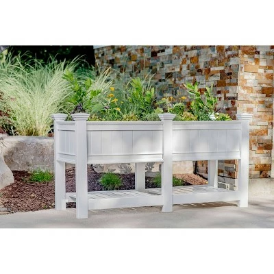 Cambridge Rectangular Planter And Ext Kit - White - Vita 6 Cambridge Rectangular Planter And Ext Kit - White - Vita - Image 4