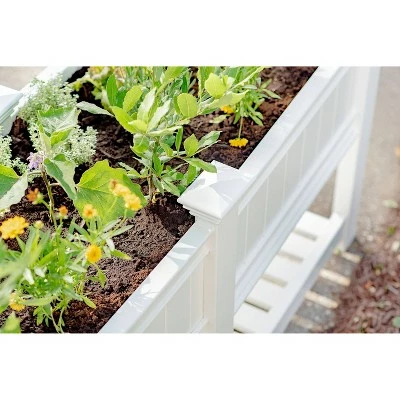 Cambridge Rectangular Planter And Ext Kit - White - Vita 9 Cambridge Rectangular Planter And Ext Kit - White - Vita - Image 7