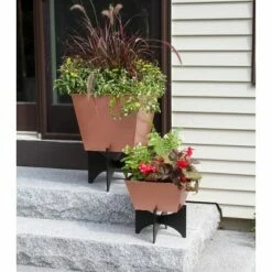 22.25"Hx16.25"W Indoor/Outdoor Square Copper Plated Galvanized Steel Flower Box with Black Wrought Iron Plant Stand - ACHLA Designs -Cheap Planters Store unnamed file 2745