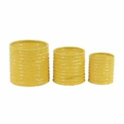 Set of 3 Contemporary Porcelain Planters - Olivia & May Lime Green -Cheap Planters Store unnamed file 2774