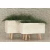 Olivia & May Set of 2 Rectangular Planters with Wooden Legs - Olivia & May -Cheap Planters Store unnamed file 2781