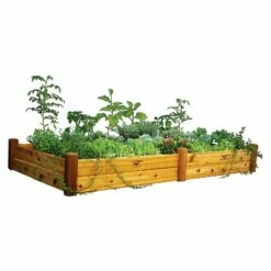 97" x 50" x 13" Raised Rectangular Garden Bed - Gronomics Cedar Unfinished