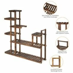 Costway 7-Tier Flower Wood Stand Plant Display Rack Multifunctional Storage Shelf -Cheap Planters Store unnamed file 2823