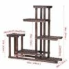 Costway Outdoor Wooden Plant Flower Display Stand 6 Wood Shelf Storage Rack Garden