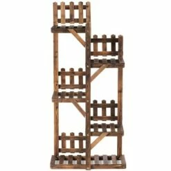 Costway 5-Tier Flower Rack Wood Plant Stand 6 Pots Display Shelf Multifunctional Rack -Cheap Planters Store unnamed file 2868