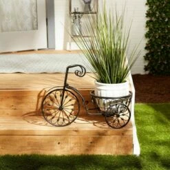 Zingz & Thingz 10.9" Indoor/Outdoor Iron Bicycle Plant Stand Black - Zings & Thingz -Cheap Planters Store unnamed file 2883