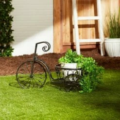 Zingz & Thingz 10.9" Indoor/Outdoor Iron Bicycle Plant Stand Black - Zings & Thingz -Cheap Planters Store unnamed file 2886