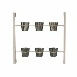 Kate & Laurel All Things Decor Wall Shelf with Planters - White