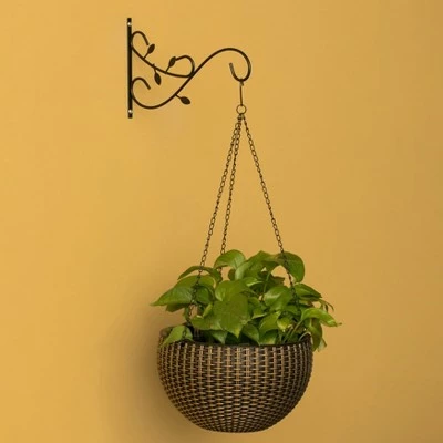 Gardenised Decorative Metal Wall Mounted Hook for Hanging Plants, Bracket Hanger Flower Pot Holder, 2 Pack 4 Gardenised Decorative Metal Wall Mounted Hook for Hanging Plants, Bracket Hanger Flower Pot Holder, 2 Pack - Image 2