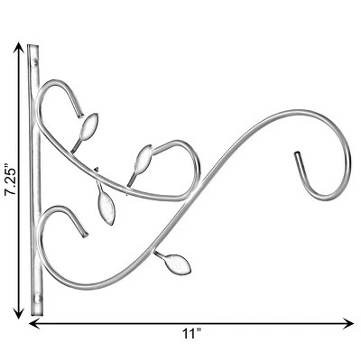 Gardenised Decorative Metal Wall Mounted Hook for Hanging Plants, Bracket Hanger Flower Pot Holder, 2 Pack 8 Gardenised Decorative Metal Wall Mounted Hook for Hanging Plants, Bracket Hanger Flower Pot Holder, 2 Pack - Image 6