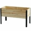 Gardenised Elevated Outdoor Raised Rectangular Planter Bed Box Solid Wood with Steel Legs, Natural -Cheap Planters Store unnamed file 2983