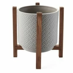 The Lakeside Collection Lakeside Ceramic Planter on Wood Stand - Indoor/Outdoor Decorative Pot 14 The Lakeside Collection Lakeside Ceramic Planter on Wood Stand - Indoor/Outdoor Decorative Pot -Cheap Planters Store unnamed file 3004