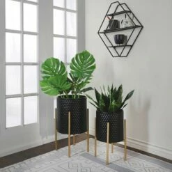 Set of 2 Honeycomb Planter on Metal Stand - Sagebrook Home Gray/black 10 Set of 2 Honeycomb Planter on Metal Stand - Sagebrook Home Gray/black -Cheap Planters Store unnamed file 3021