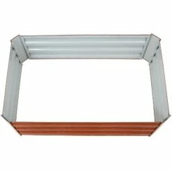 Sunnydaze Decor Sunnydaze Hot Dip Galvanized Steel Raised Garden Bed for Plants, Vegetables, and Flowers - 47" L x 11.75" H - Brown -Cheap Planters Store unnamed file 303