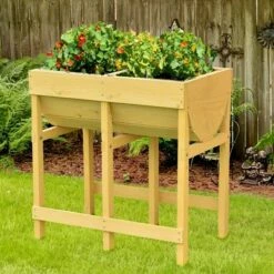 Costway Raised Wooden V Planter Elevated Vegetable Flower Bed Free Standing Planting with liner 12 Costway Raised Wooden V Planter Elevated Vegetable Flower Bed Free Standing Planting with liner -Cheap Planters Store unnamed file 306