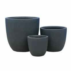 Set of 3 17" Kante Lightweight Modern Seamless Outdoor Concrete Planter - Rosemead Home & Garden, Inc. Slate Gray -Cheap Planters Store unnamed file 3091