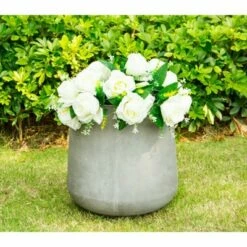 Kante Lightweight Outdoor Modern Footed Tulip Planter Natural Concrete Gray - Rosemead Home & Garden, Inc. -Cheap Planters Store unnamed file 3098