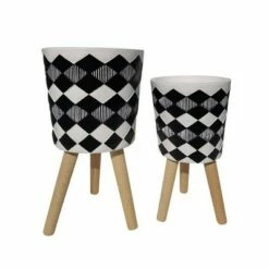 Set of 2 Diamond Planter with Wood Legs - Sagebrook Home Black 8 Set of 2 Diamond Planter with Wood Legs - Sagebrook Home Black -Cheap Planters Store unnamed file 3109