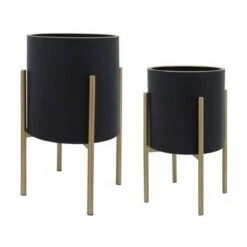Set of 2 Planter on Metal Stand - Sagebrook Home Black/gold 21 Set of 2 Planter on Metal Stand - Sagebrook Home Black/gold -Cheap Planters Store unnamed file 3139