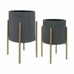 Set of 2 Planter on Metal Stand - Sagebrook Home Black/gold 22 Set of 2 Planter on Metal Stand - Sagebrook Home Black/gold -Cheap Planters Store unnamed file 3140